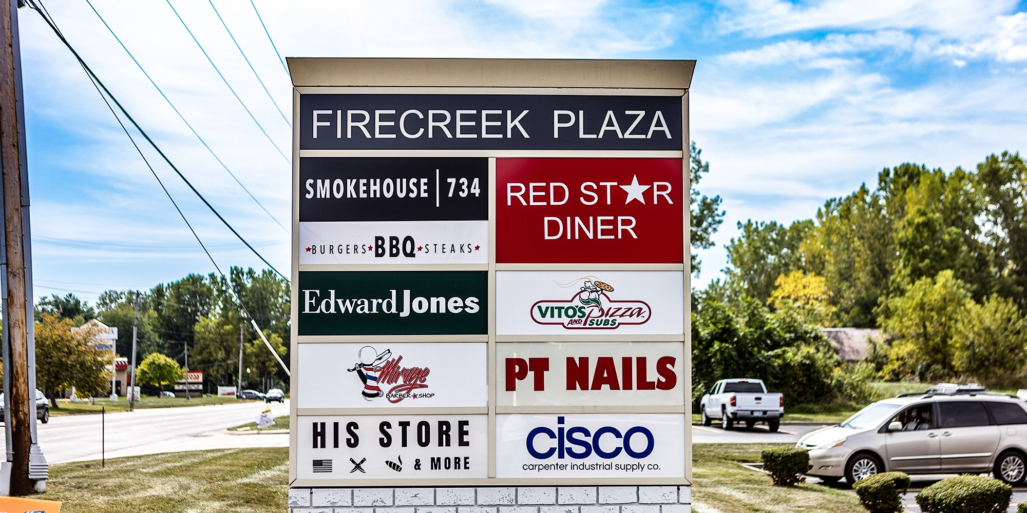 Multi Tenant Signs True Aerial Toledo Ohio True Aerial Signs Northwest Ohio multi-tenant sign design, installation, maintenance, repair